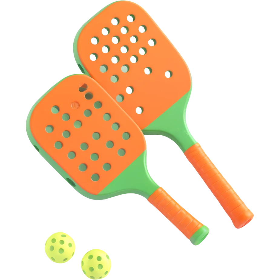 pickleball paddle and pickleball emoji