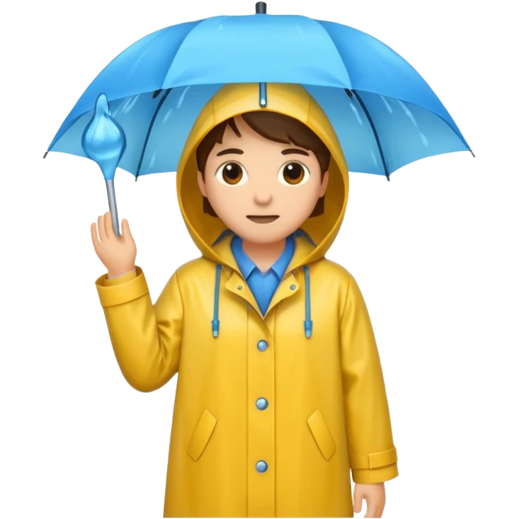 person wearing a raincoat emoji