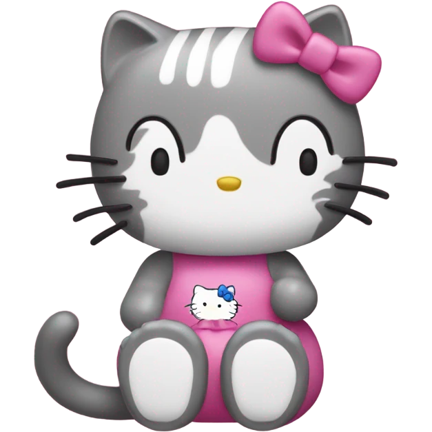 Hello Kitty, playing her friend emoji