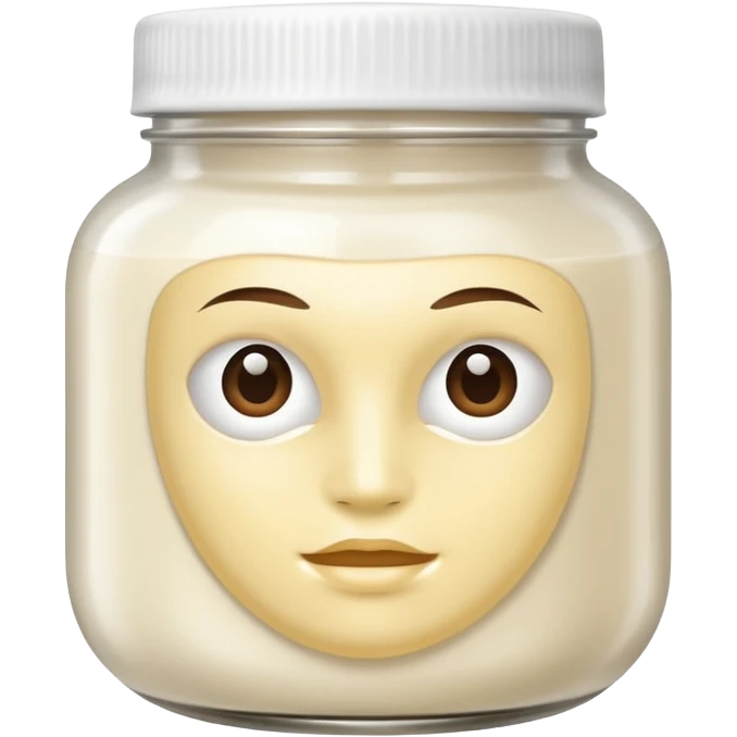 WHITE hair mask in a jar THE PRODUCT WITHOUT MOUTH AND EYES  emoji