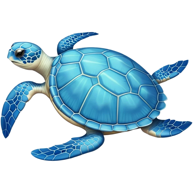 Baby Blue sea turtle emoji