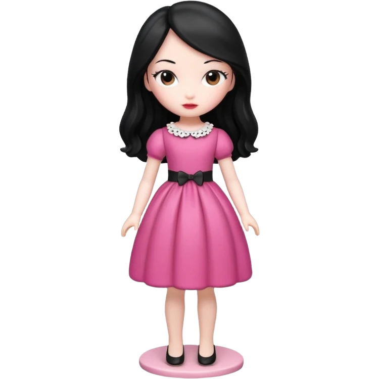 Isolated detaile illustration incredibly modern raspberry torte doll figurine full body emoji