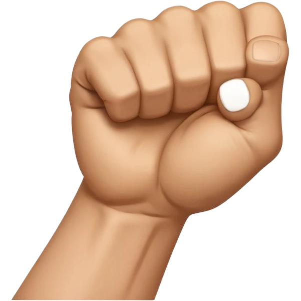 👊🏼 emoji rotated 90 degrees counterclockwise emoji