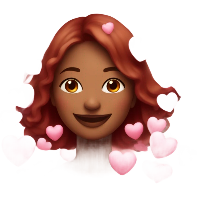 Her with hearts  emoji