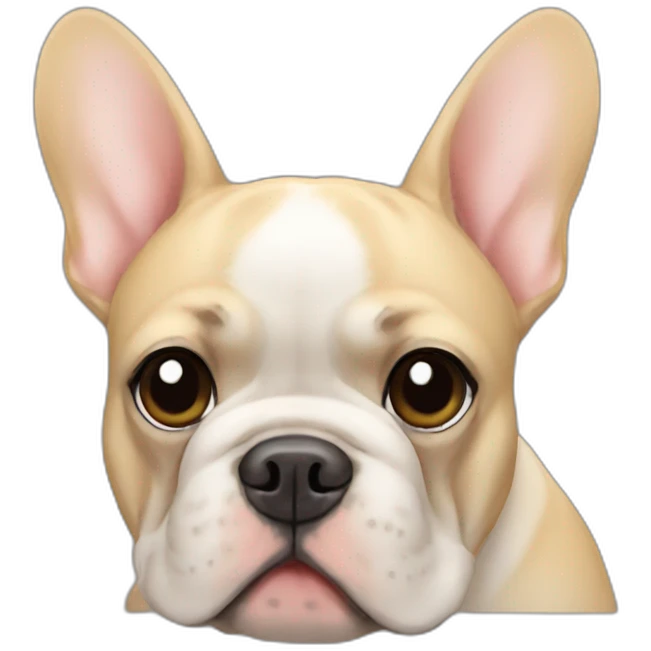 a blonde french bulldog emoji