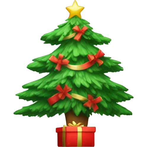Christmas tree with Gift  emoji