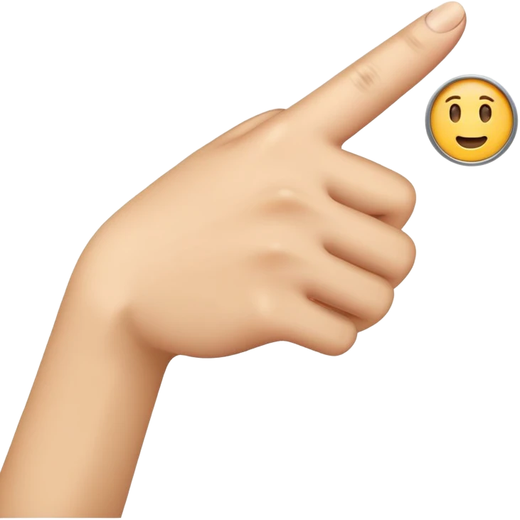 An emoji with a finger tapping a touchscreen button emoji