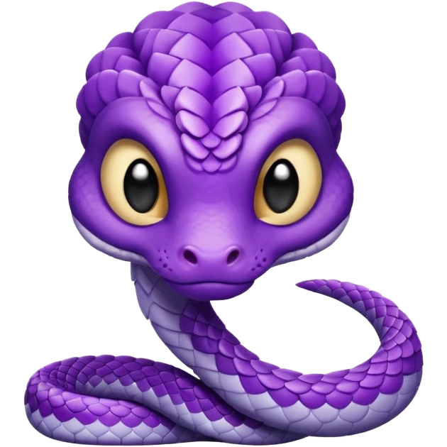 A very Sorry little purple cute viper emoji