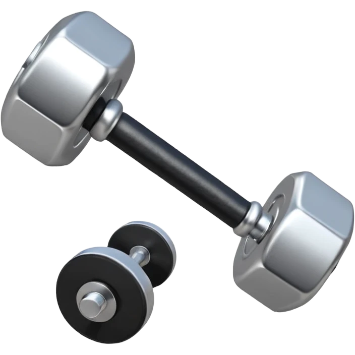 whistle next to a dumbbell emoji