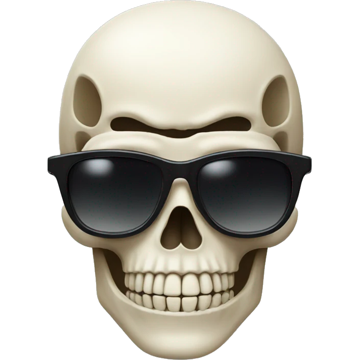 skeleton with sunglasses emoji