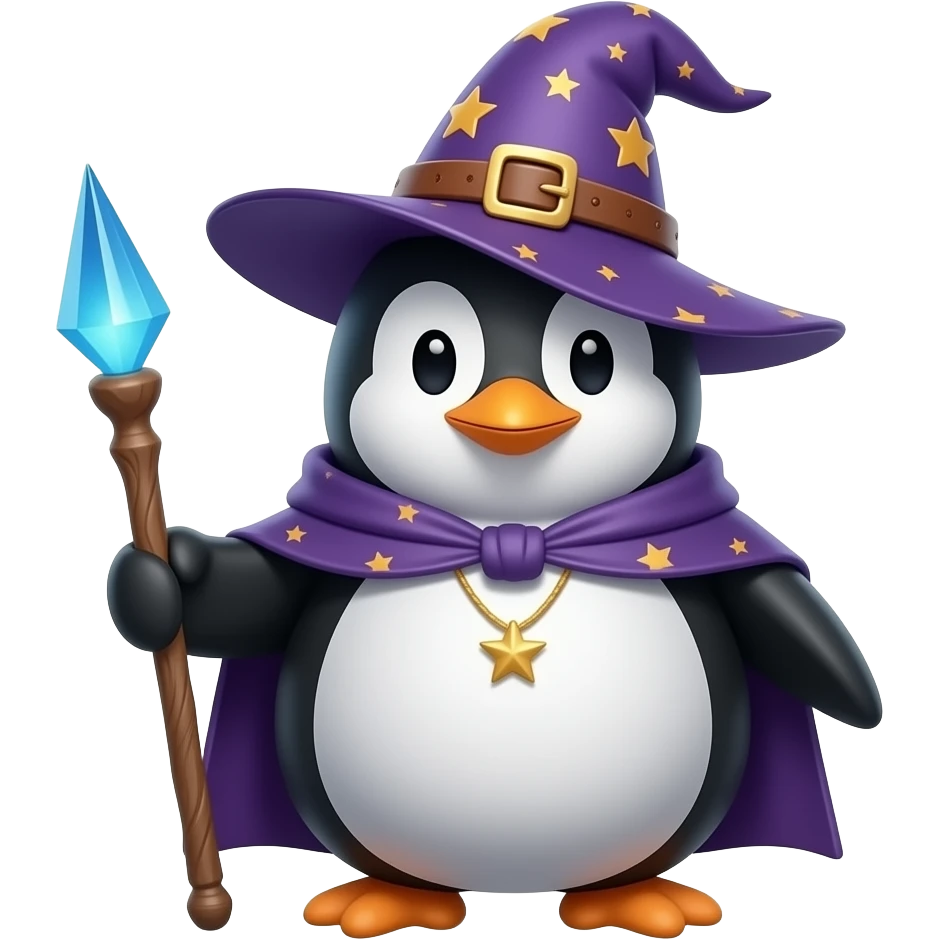 Penguin Wizard emoji