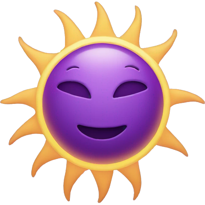 Purple sun emoji