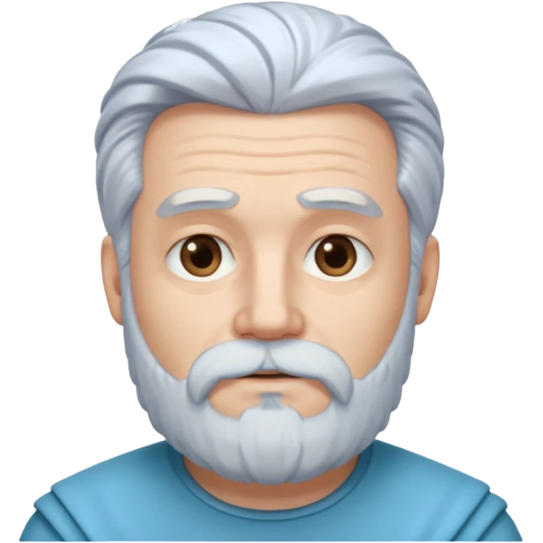 Uranus, God of Sky from Gods and Goddesses with white hair and beard, pale blue outfit emoji