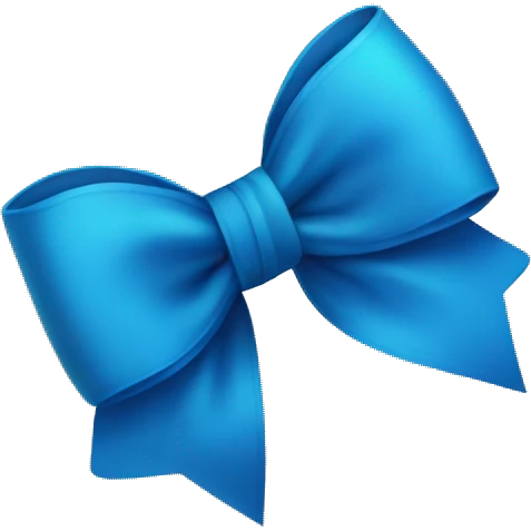  Blue bow emoji