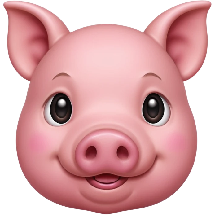 Cute pig , painted emoji