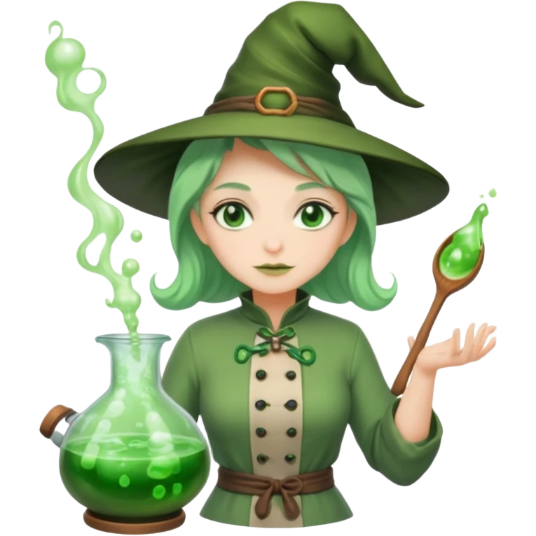 green witch cooking potion emoji