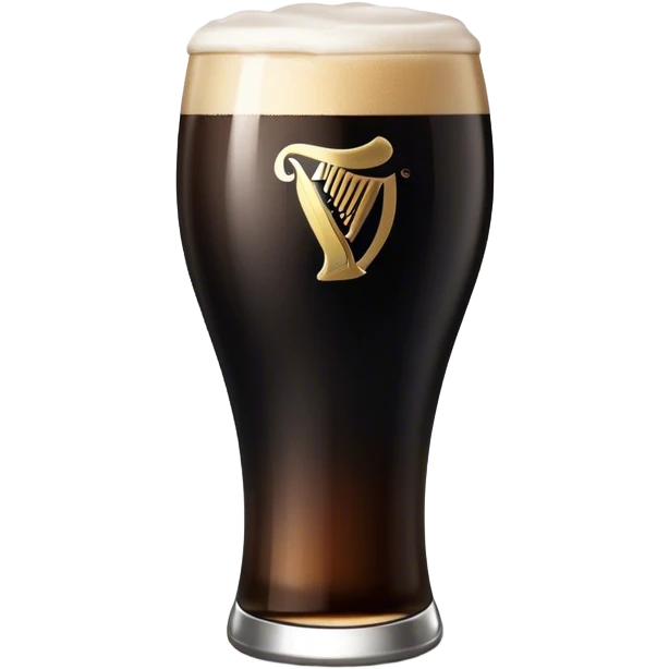 Tall glass of Guinness beer emoji