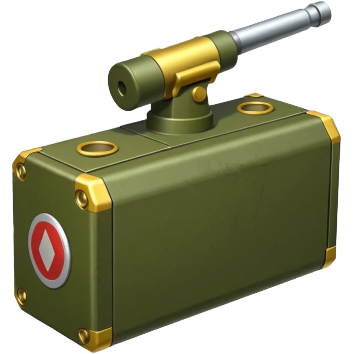 generate a realistic elongated parallelepiped anti-tank mine emoji