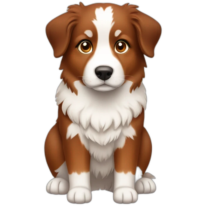 red and white australian sheperd whole body emoji