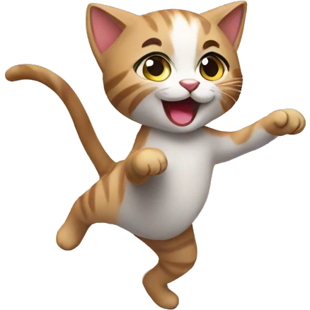 Dancing kitten emoji