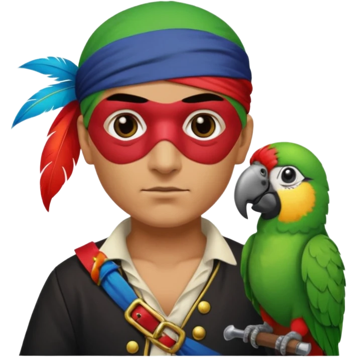 pirate and parrot emoji