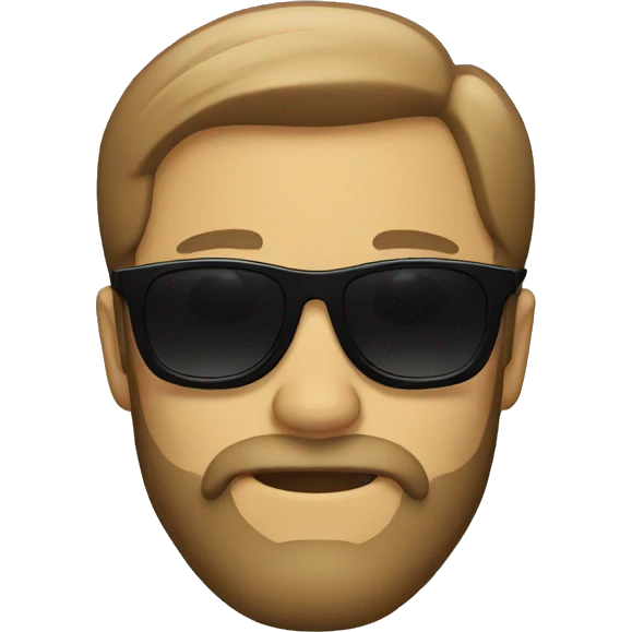 a man with a beard wearing black sunglasses emoji