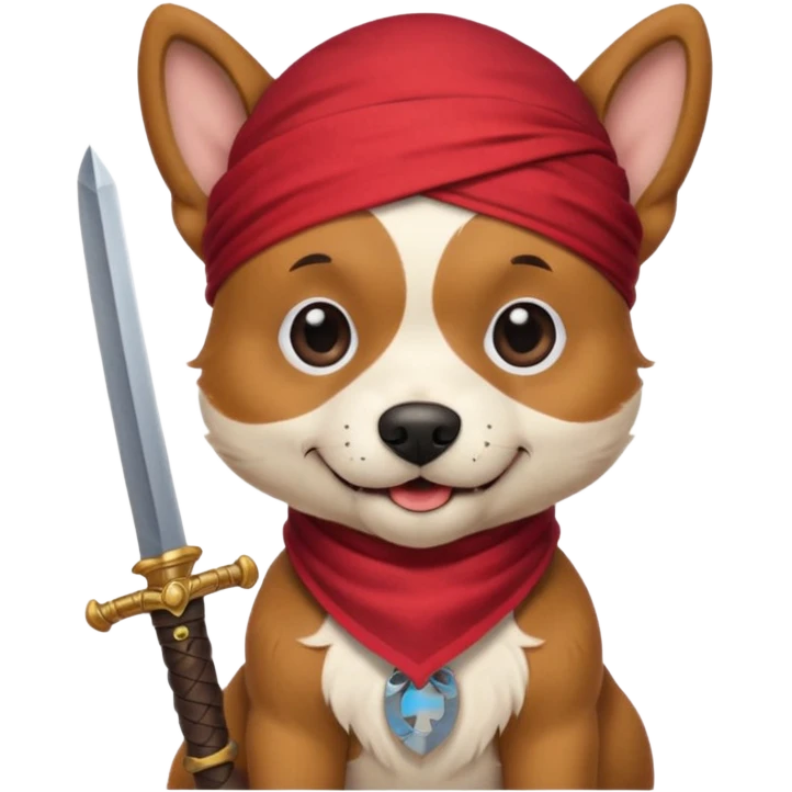 Dog pirate emoji