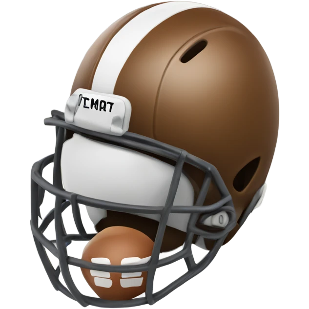 Emoji with a mad face wearing a football helmet emoji