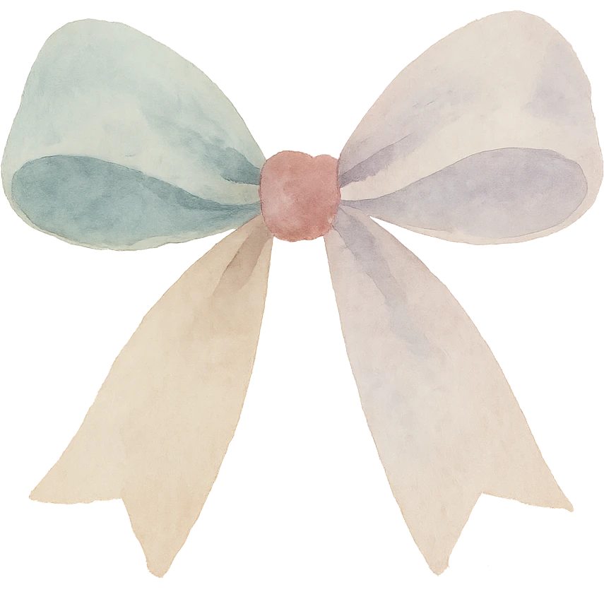 fluffy bow, soft edges, gentle colors emoji