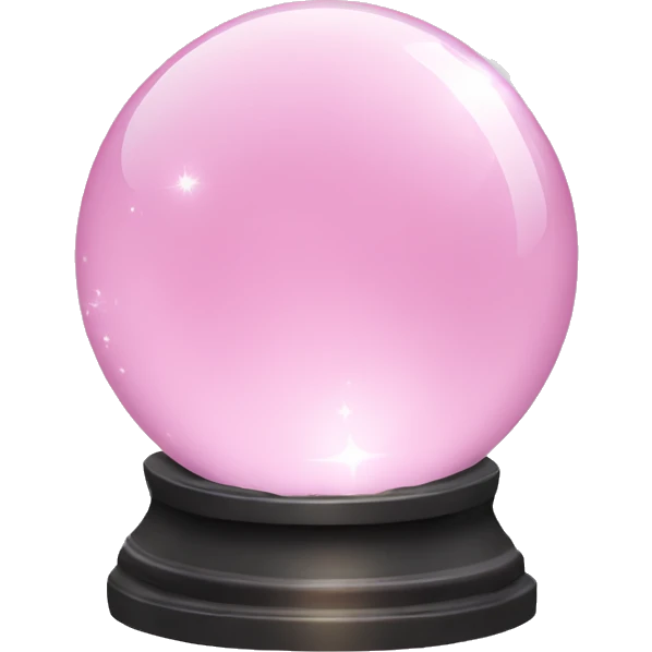 Light pink magic crystal ball emoji