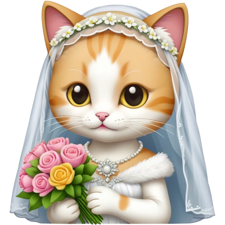 cat bride emoji