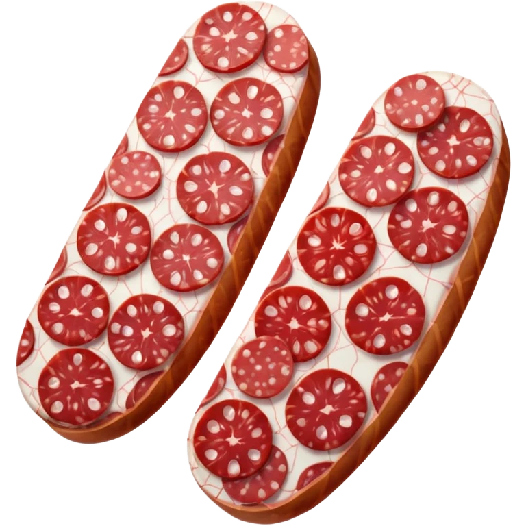 two slices of salami emoji