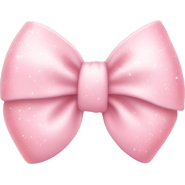 A pastel pink bow with sparkles  emoji