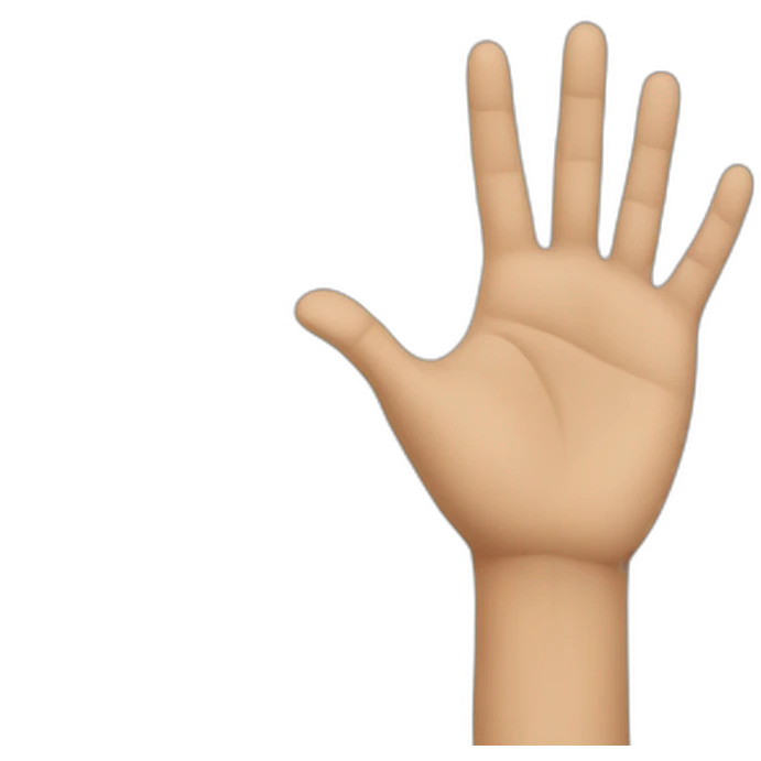 horizontal side view palm up hand emoji