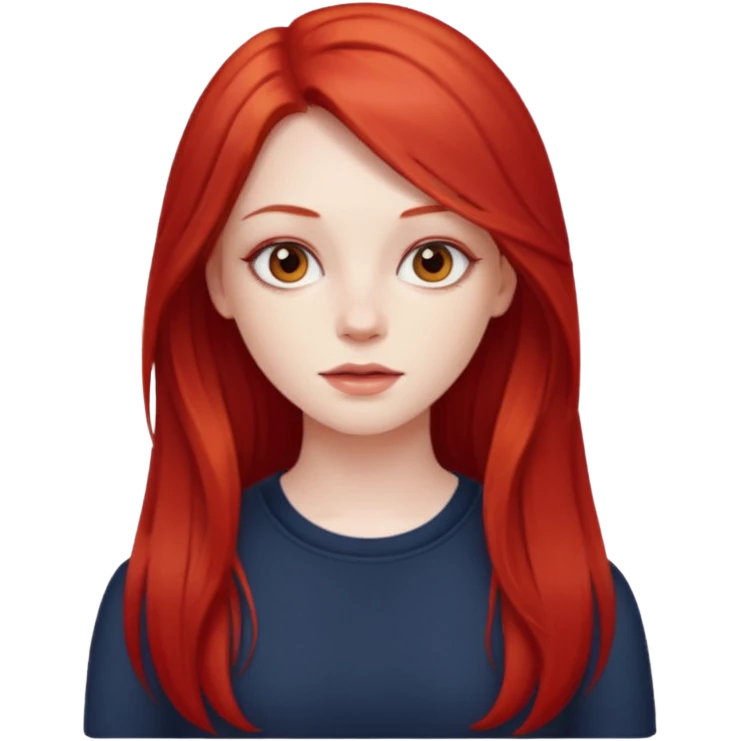 girl with red long hair blogger  emoji