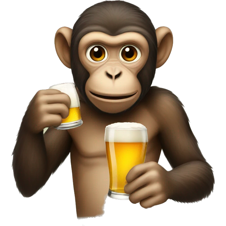 monkey drinking beer emoji