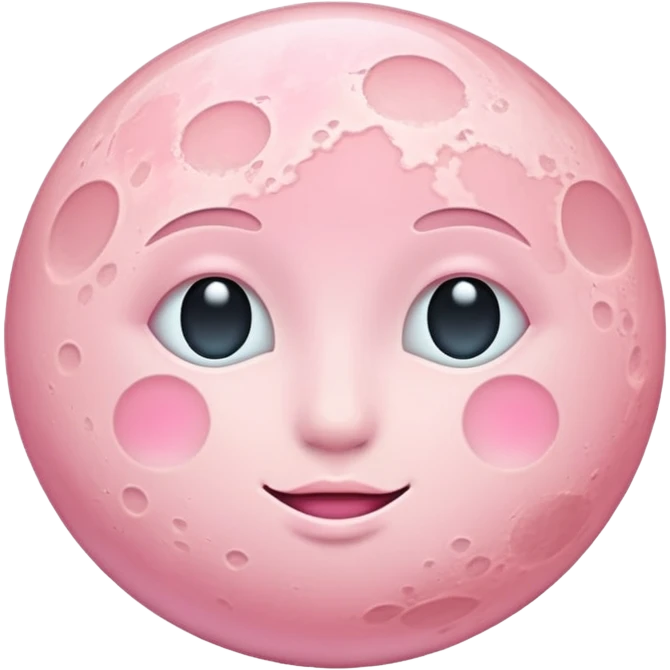 pastel pink moon emoji