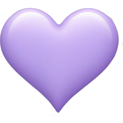 Pastel purple colored heart emoji