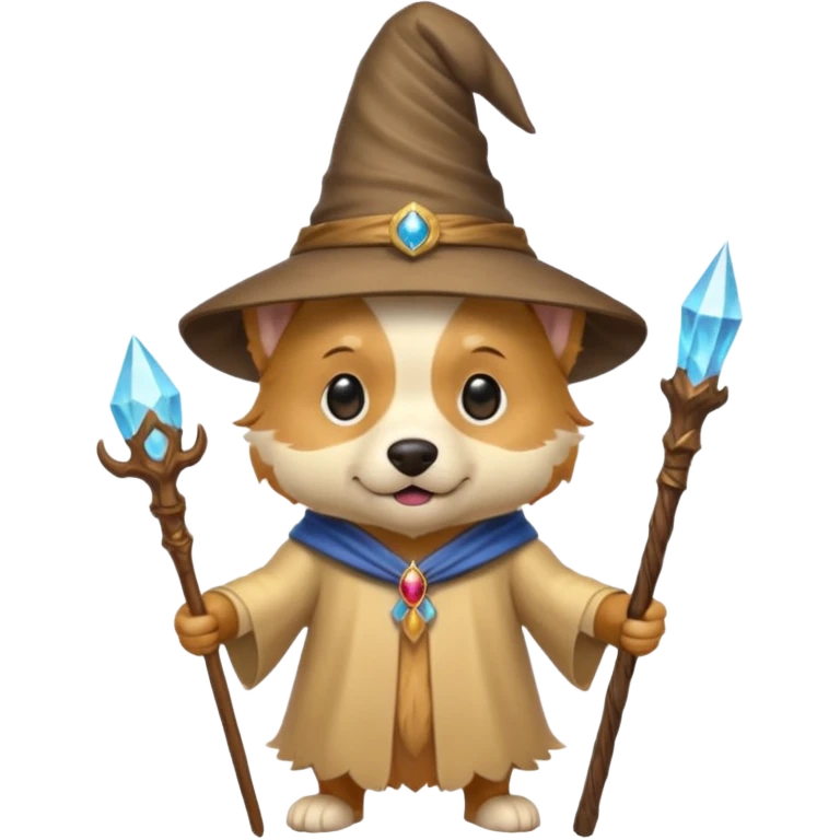 Dog wizard emoji
