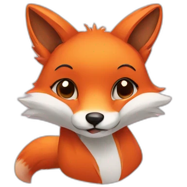 fox in love with mouse emoji