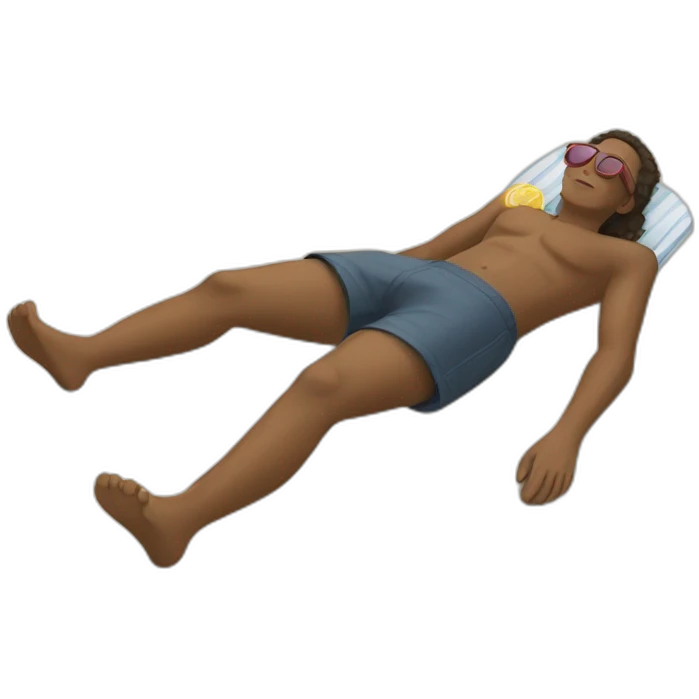 Laying down feet up beach emoji