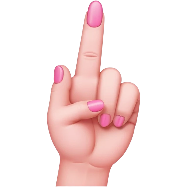 Pink middle finger  emoji