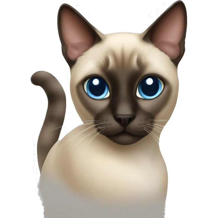 Siamese cat with heart eyes emoji