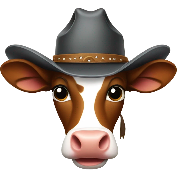 Cow with a cowboy hat emoji