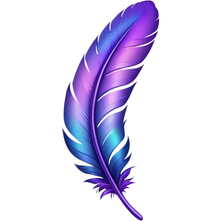 glitter purple feather emoji