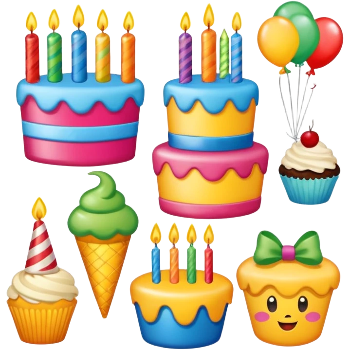Happy birthday stickers  emoji
