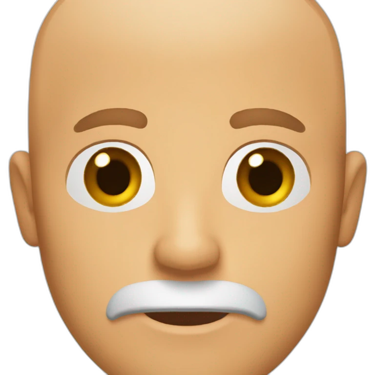 Generic bald white man with patchy ginger beard emoji