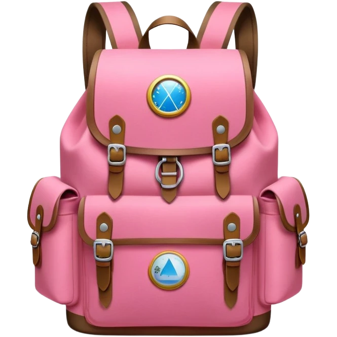 big pink explorer backpack emoji