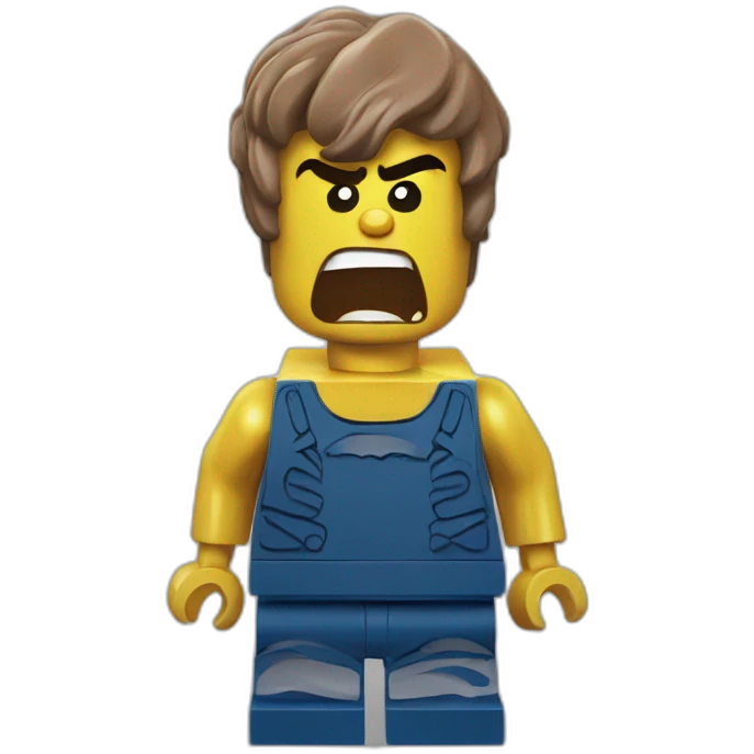 Angry LEGO man emoji
