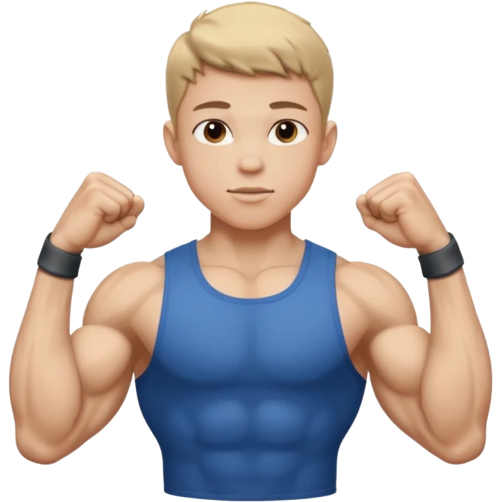 muscular teen boy with veiny hands arms and biceps emoji